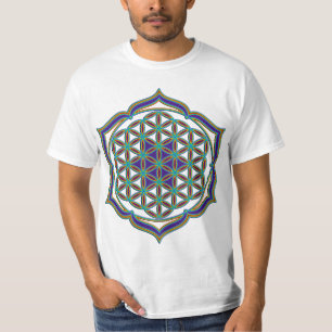 Camiseta Flor de vida / Blume des Lebens - Lotus Contour