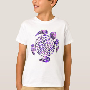 Camiseta Flor de vida / Blume des Lebens - tortuga violeta