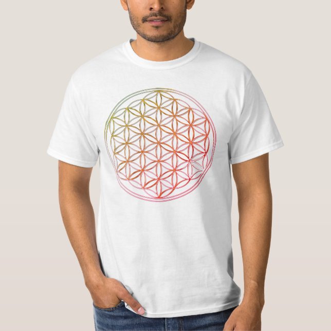 Camiseta Flor De Vida | coloreado (Anverso)