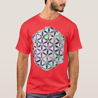 Camiseta Flor de vida Concha de Abalone en perla