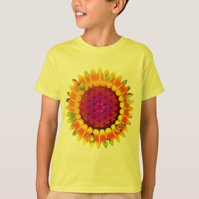 Camiseta Flor De Vida - Flor Geométrica 4 (Anverso)
