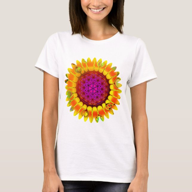 Camiseta Flor De Vida - Flor Geométrica 4 (Anverso)