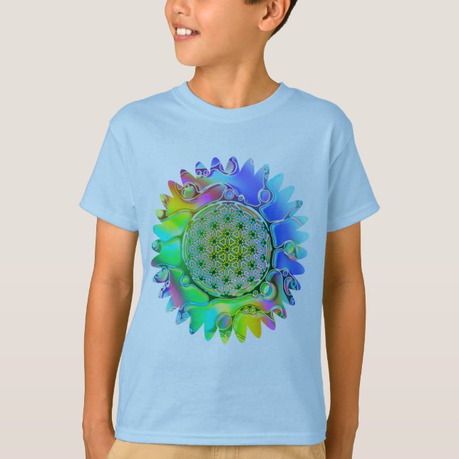 Camiseta Flor De Vida - Flor Geométrica 5 (Anverso)