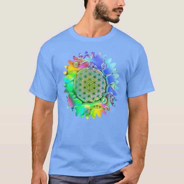 Camiseta Flor De Vida - Flor Geométrica 5 (Anverso)