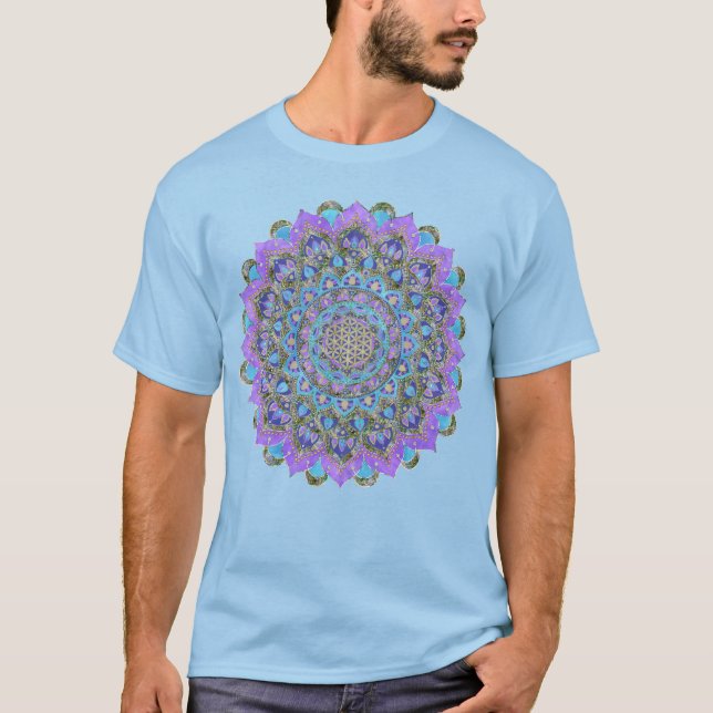 Camiseta Flor De Vida - Mandala Estilo India 2 (Anverso)