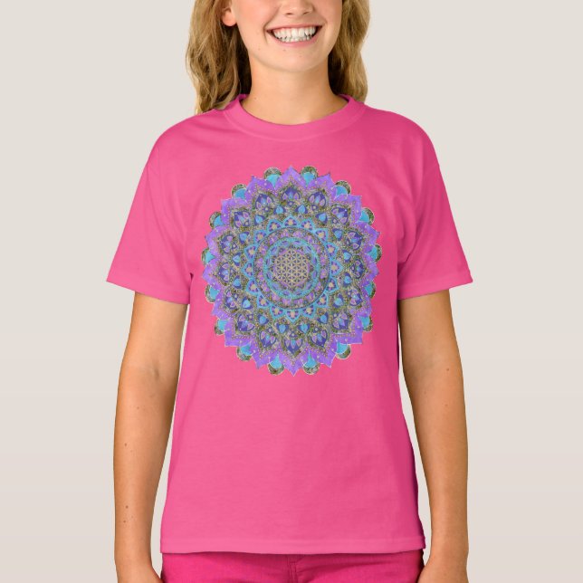 Camiseta Flor De Vida - Mandala Estilo India 2 (Anverso)