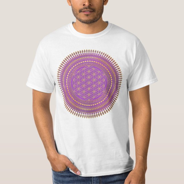 Camiseta Flor De Vida - Mandala Indígena 4 (Anverso)
