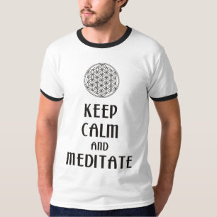 Camiseta Flor de vida - MANTENER CALMA y MEDITATE