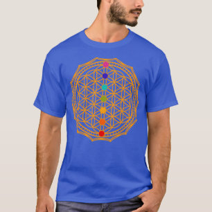 Camiseta Flor de vida naranja 2