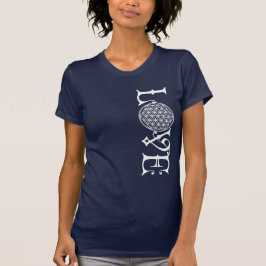Camiseta Flor de vida - Tatuaje con letras de amor blanco