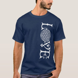 Camiseta Flor de vida - Tatuaje con letras de amor blanco