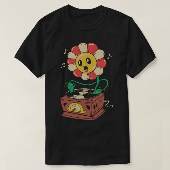 Camiseta Flor de vinilo (Diseño del anverso)