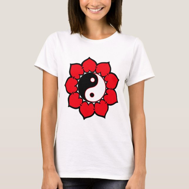 Camiseta Flor de Yin Yang Lotus (Anverso)