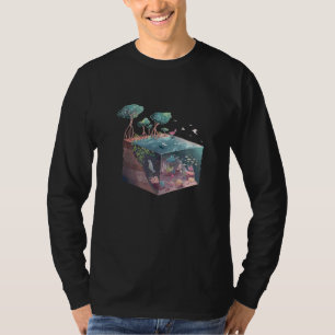 Camiseta Flor del ecosistema isométrico del manglar de arre