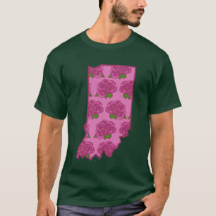 Camiseta Flor del Estado de Indiana Peonía