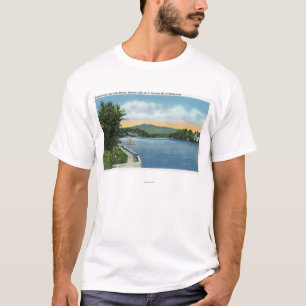 Camiseta Flor del lago, caracortada Mt en distancia