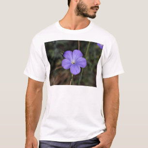 Camiseta Flor del lino perenne o azul