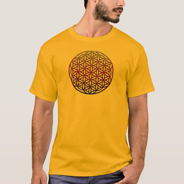 Camiseta Flor del símbolo sagrado de la geometría de la (Anverso)