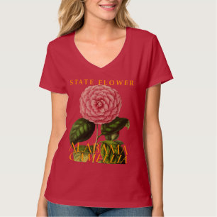 Camiseta Flor del Territorio de Alabama La Camelia