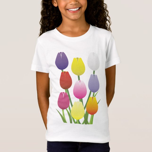 Camiseta Flor del tulipán (Anverso)