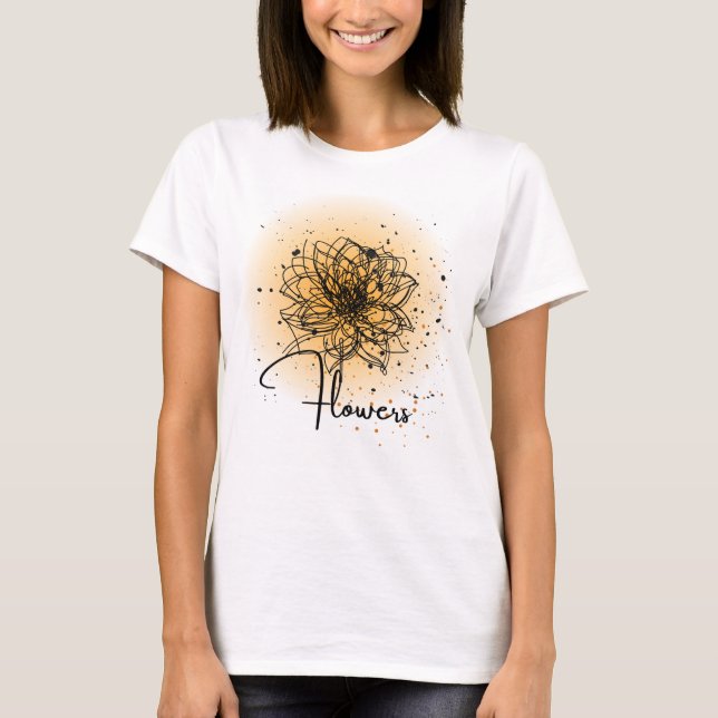 Camiseta Flor do sol (Anverso)