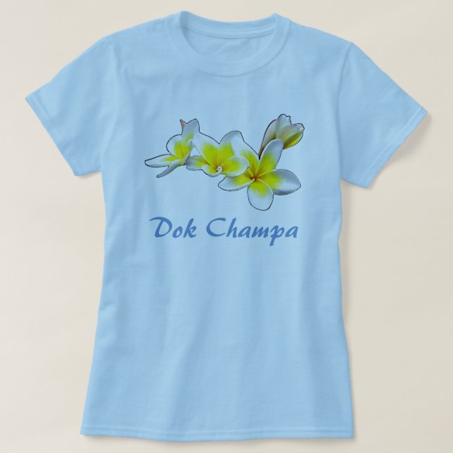 CAMISETA FLOR DOK CHAMPA - PLUMERIA RUBRA DEL LAO (Diseño del anverso)