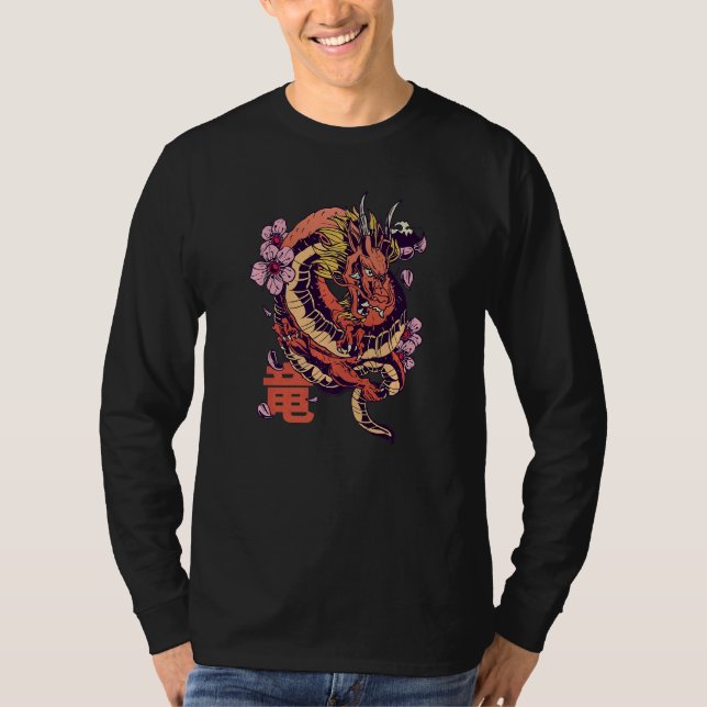 Camiseta Flor Dragon Sakura (Anverso)