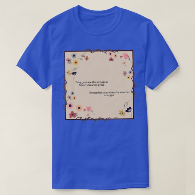 Camiseta Flor en crecimiento 5 (Diseño del anverso)