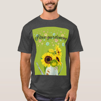 Camiseta flor en el jardín