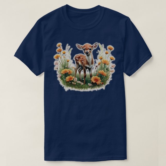 Camiseta flor en un campo de flores (Diseño del anverso)