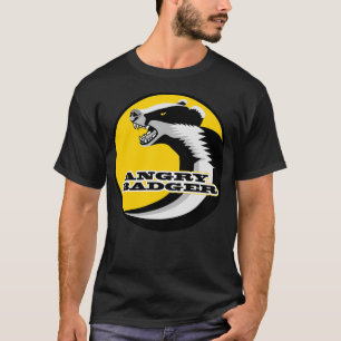 Camiseta Flor enojada Círculo amarillo blanco y negro contr