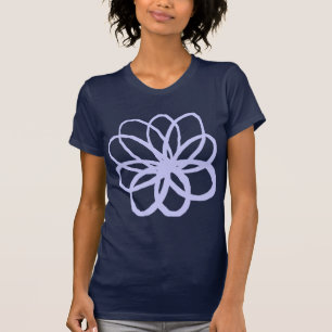 Camiseta Flor espontánea - azul en polvo