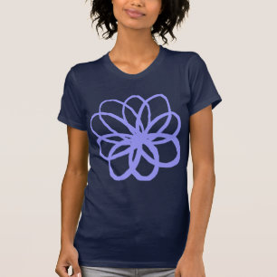 Camiseta Flor espontánea - Azul Pastel