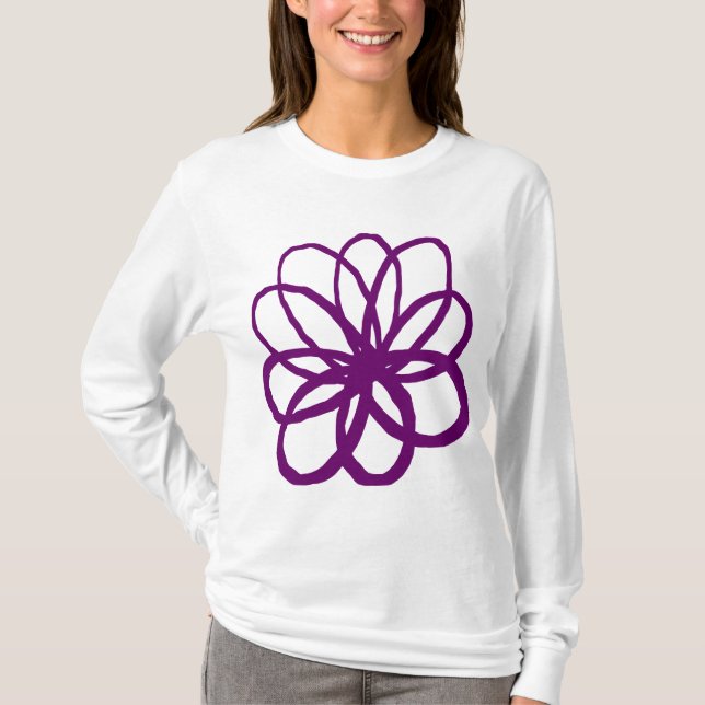 Camiseta Flor espontánea - Pluma (Anverso)