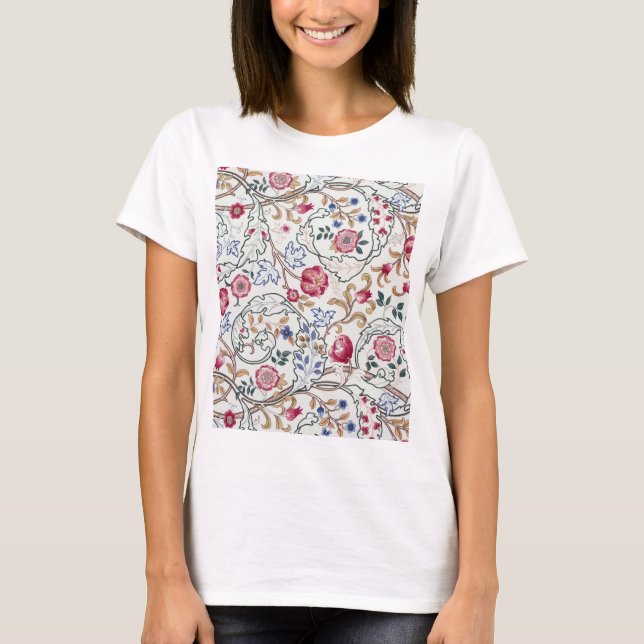 Camiseta Flor, Estampado floral, William Morris (Anverso)
