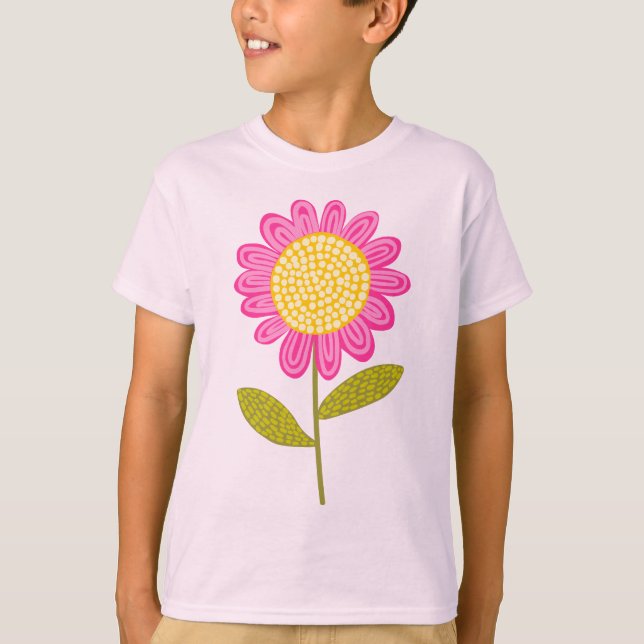 Camiseta Flor estilizada (Anverso)