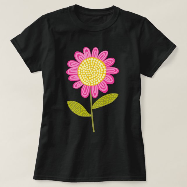 Camiseta Flor estilizada (Diseño del anverso)