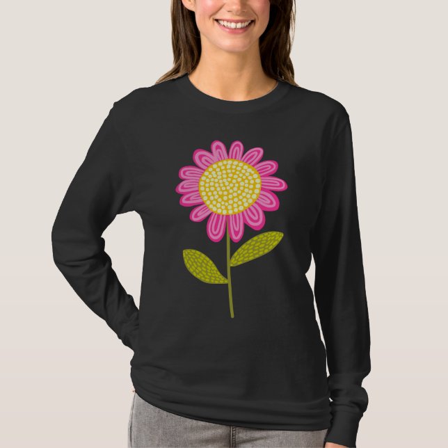 Camiseta Flor estilizada (Anverso)