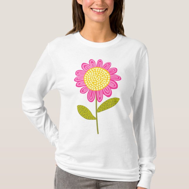 Camiseta Flor estilizada (Anverso)