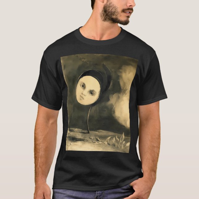 Camiseta Flor Extraña De Hd Por Odilon Redon (1880) Alta (Anverso)