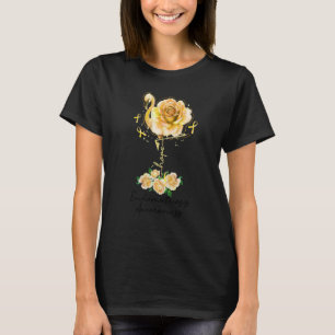 Camiseta Flor Flamingo Esperanza Cinta Amarilla Endometrios