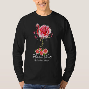 Camiseta Flor Flamingo Esperanza Cinta Roja Awarene De La C