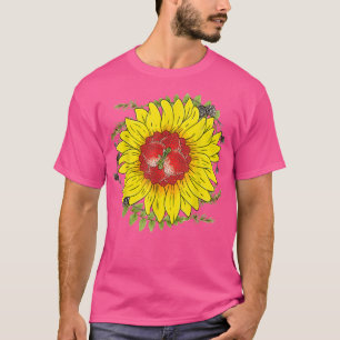 Camiseta Flor Flor Flor Flor Red Berry Gardener Strawberry 