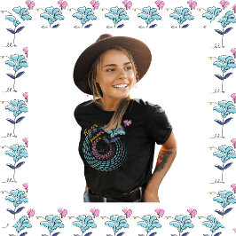 Camiseta Flor Flor Flor y espiral