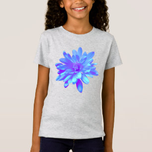 Camiseta Flor floral azul violeta elegante