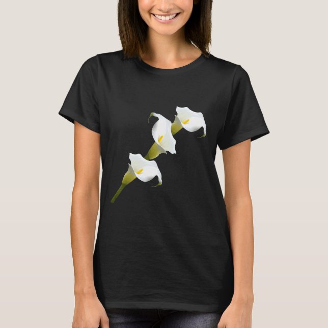 Camiseta Flor floral blanca Calla Lilly (Anverso)