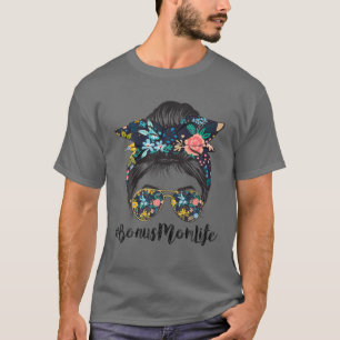 Camiseta Flor Floral Bono Mamá Vida Hair Bandana Glasses Fl