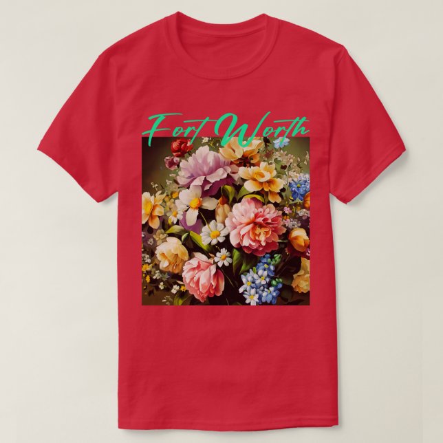 Camiseta Flor Fort Worth (Diseño del anverso)