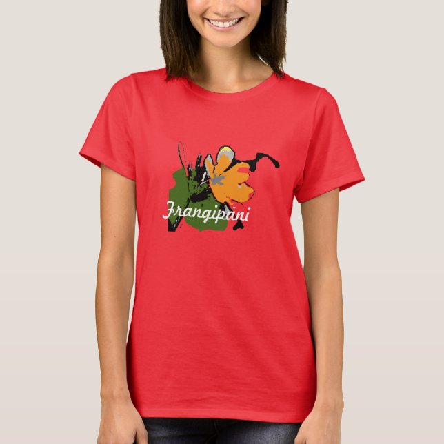 Camiseta Flor Frangipani (Anverso)
