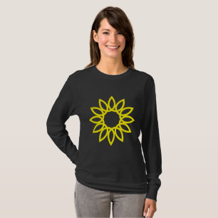 Camiseta Flor geométrica 01 - Amarillo